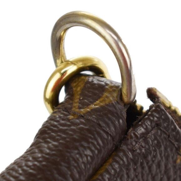 LOUIS VUITTON Mini Pochette Accessoires Hand Bag Monogram Leather - Picture 13 of 13